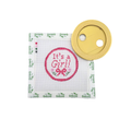 It's a Girl w/ Self Finish Button