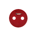 Self Finish Button - Pin Back - Red