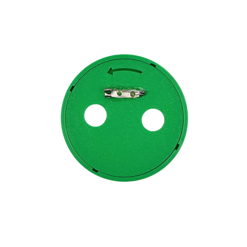 Self Finish Button - Pin Back - Green
