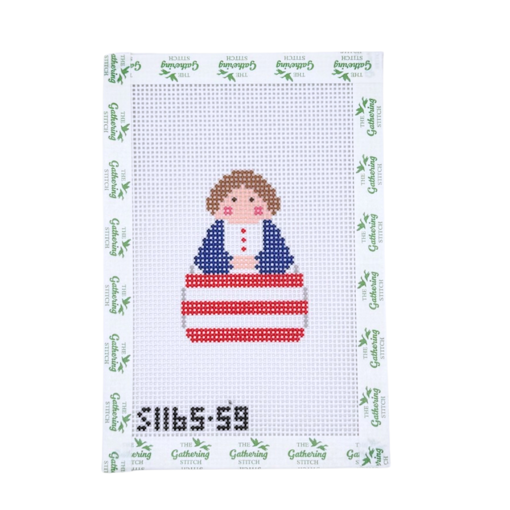 Red White Stripe with Blue Angel