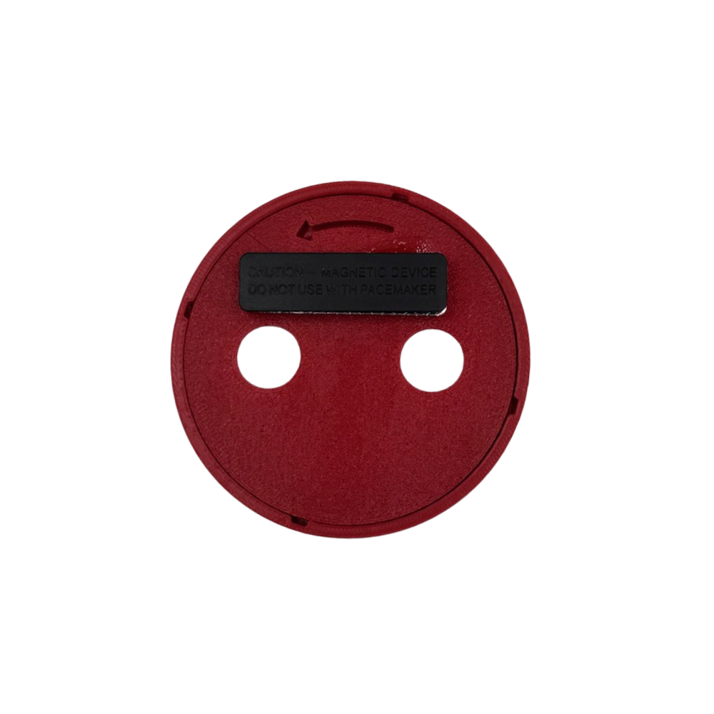 Self Finish Button - Magnet Back - Red