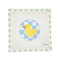 Rubber Duck on Blue Checkerboard