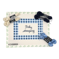 Gingham Baby Sleeping Sign - Blue w/ 6 Pepper Pot