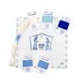 Blue and White Nativity Printed Canvas w/ 6 Essentials
