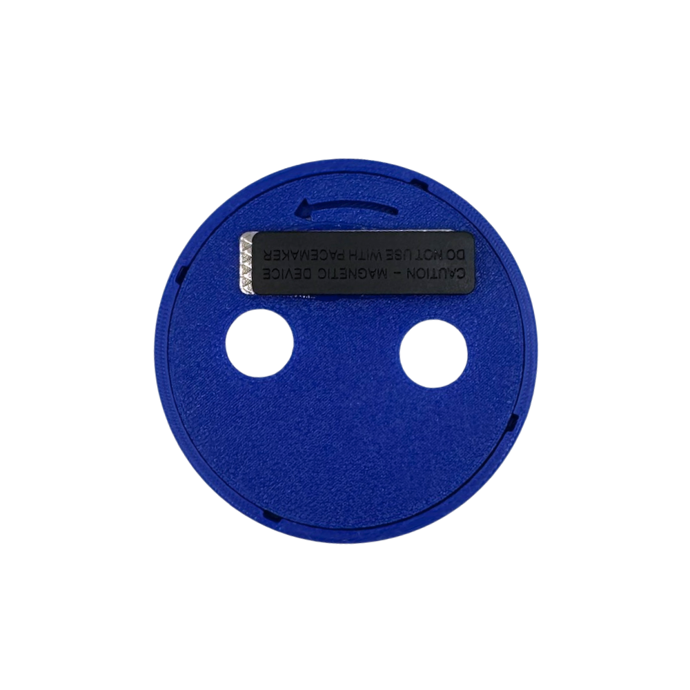 Self Finish Button - Magnet Back - Blue