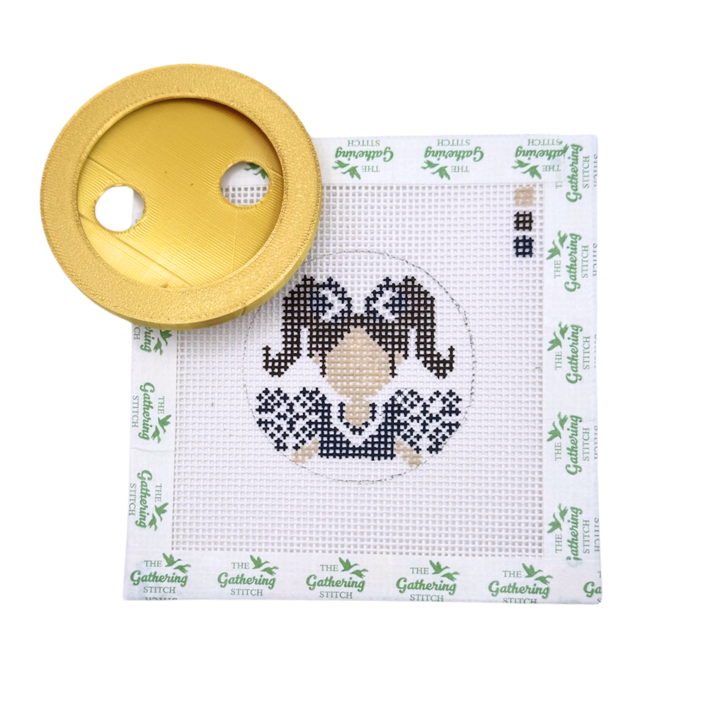 Blue and White Cheer w/ Button
