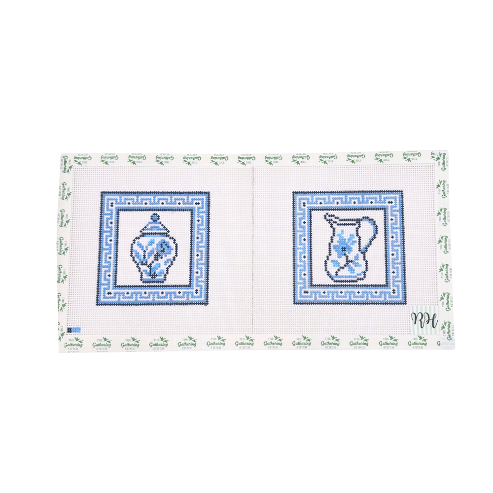 Chinoiserie Ginger Jar Coasters Set 1 (set includes 2 coasters)