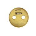 Self Finish Button - Pin Back - Gold