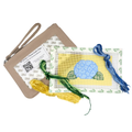 Blue Hydrangea zipper pouch kit w/ fusible webbing for multi-use bag