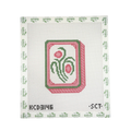 Pink Mahjong Flower Tile - Printed