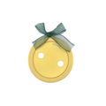 Self Finish Circle Ornament w/ Green Ribbon