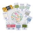 Needlepoint Print Round Printed Canvas w/ Essentials & Pepper Pot