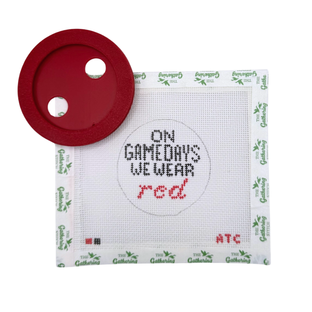 Gamedays Red Canvas and Self-finish Button