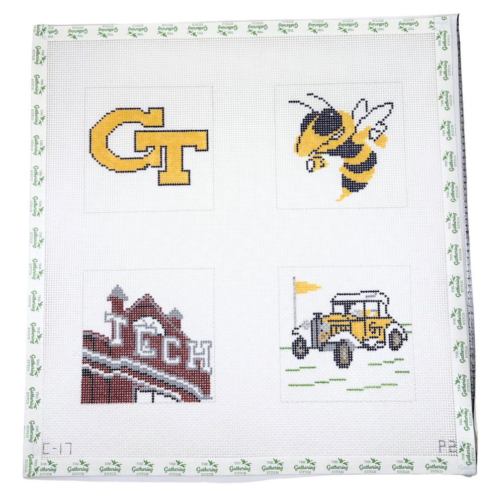 Georgia Tech Coasters/Ornaments - Set of 4
