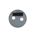 Self Finish Button - Magnet Back - Silver