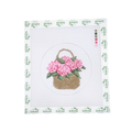 Pink Hydrangeas in Basket - circle background