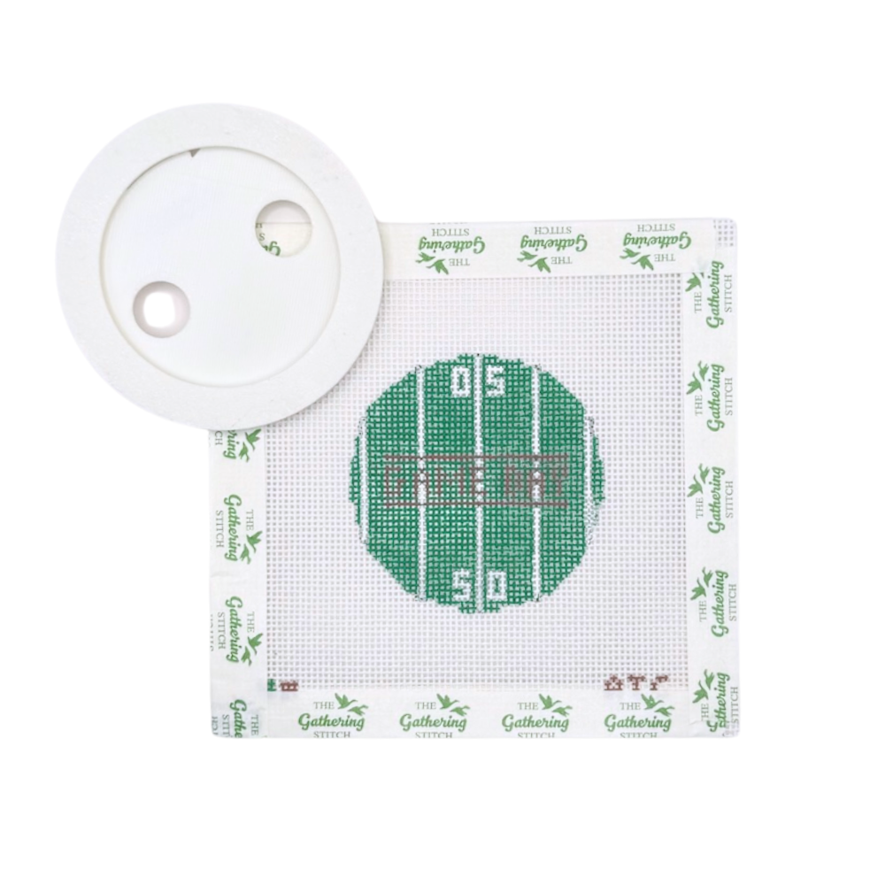 Football Field Canvas and Button