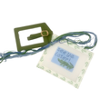 See Ya Later Gator canvas, green luggage tag, threads
