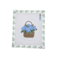 Blue Hydrangeas in Basket - circle background
