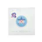 Patriotic Star w/ clear dome and confetti