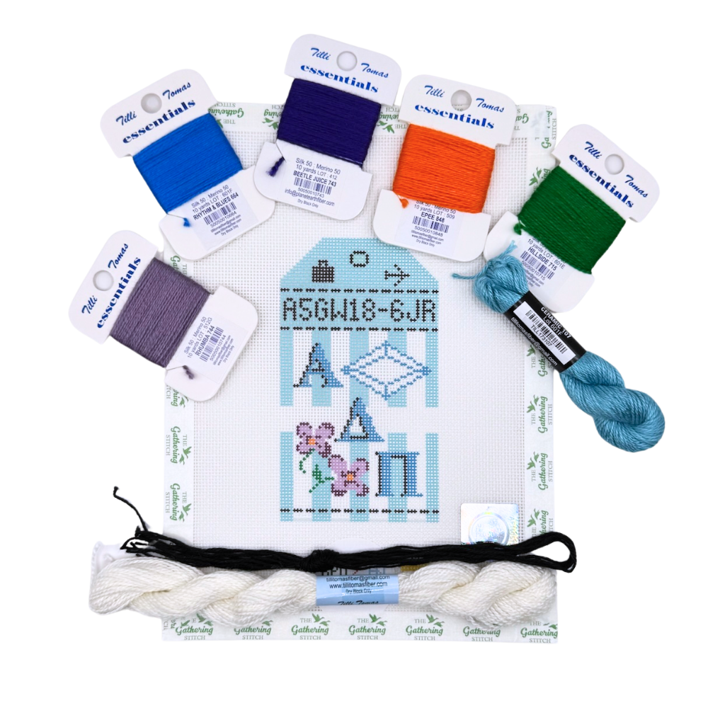 Alpha Delta Pi Retro Travel Tag w/ Pepper Pot and Essentials