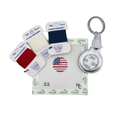 Stars and Stripes w 3 Essentials and silver magnetic clip