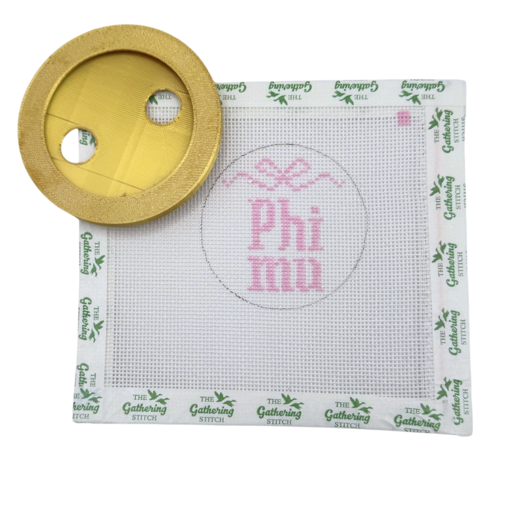 Phi Mu bow w/ Button