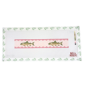 Brown Trout key Fob - Pink