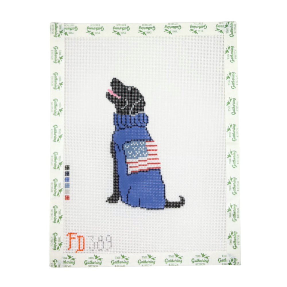 Black Lab with Sweater