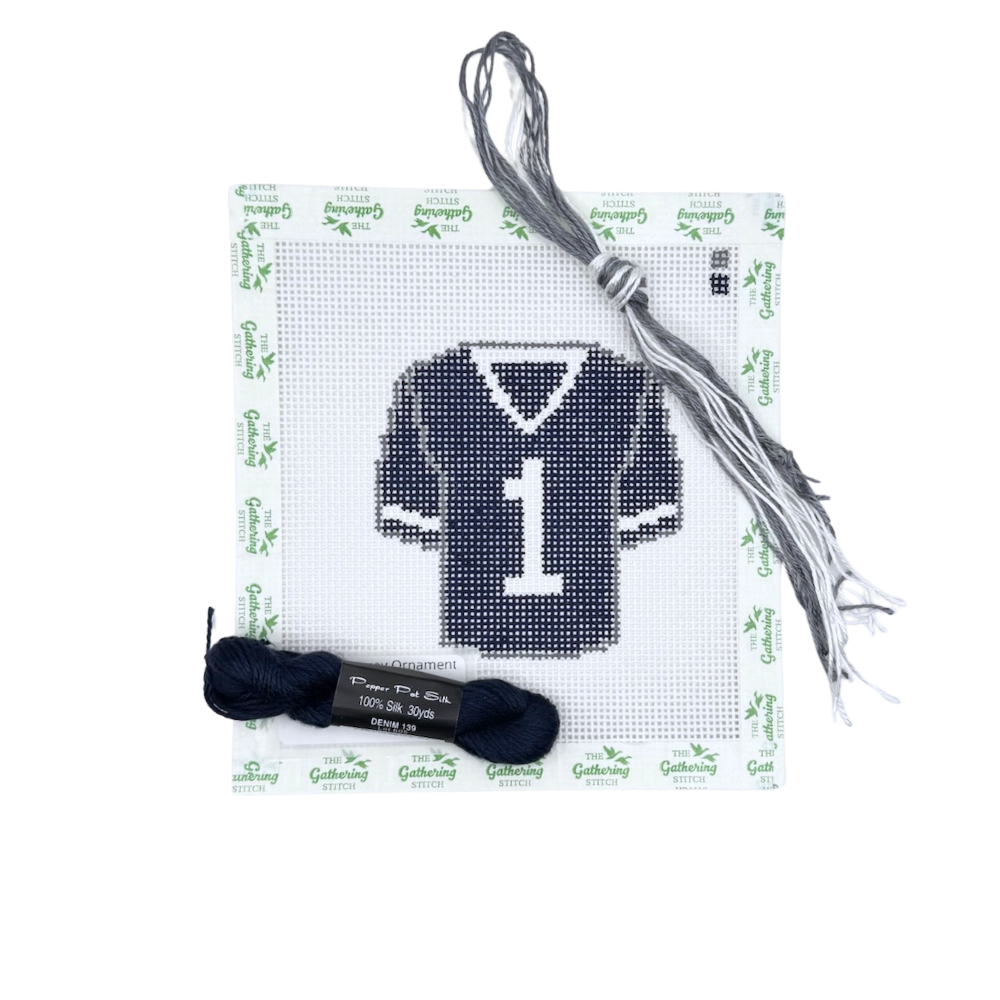 Blue Jersey Ornament w/ Pepper Pots