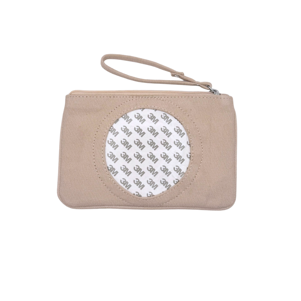 Canvas Clutch w/ Round Insert