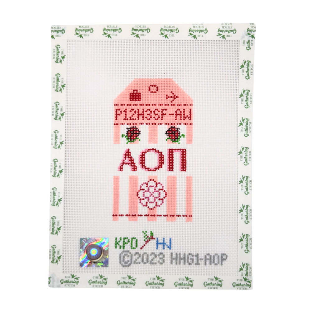 Alpha Omicron Pi Retro Travel Tag