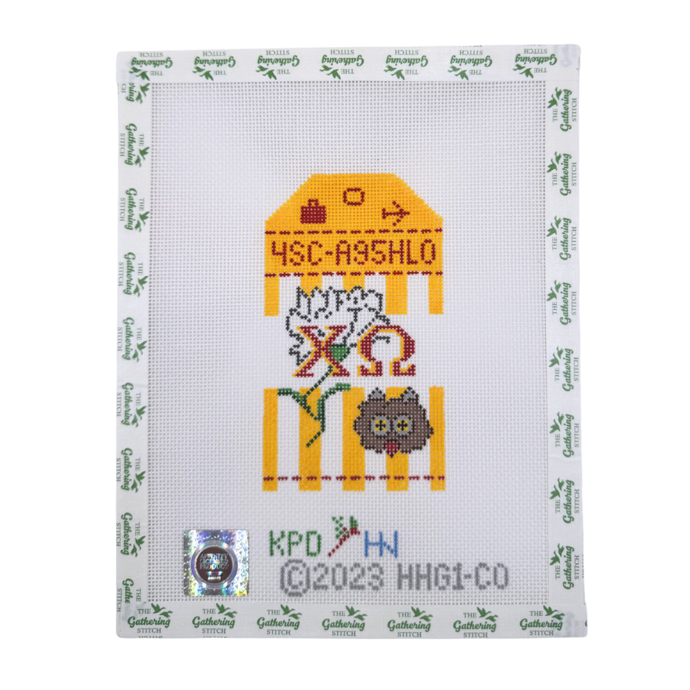 Chi Omega Retro Travel Tag