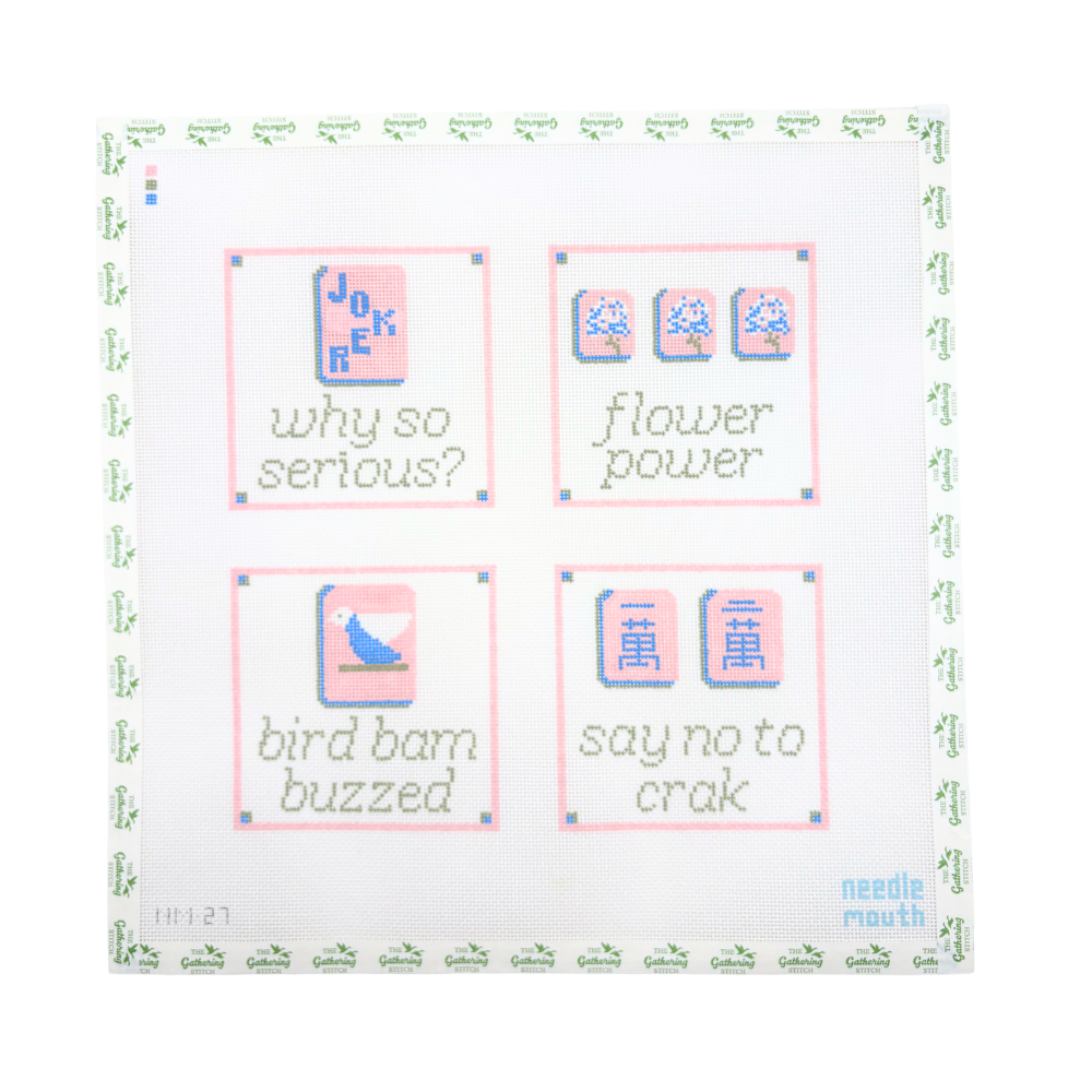 Mahjong Quotes and Tiles Coasters/Ornaments - Set of 4