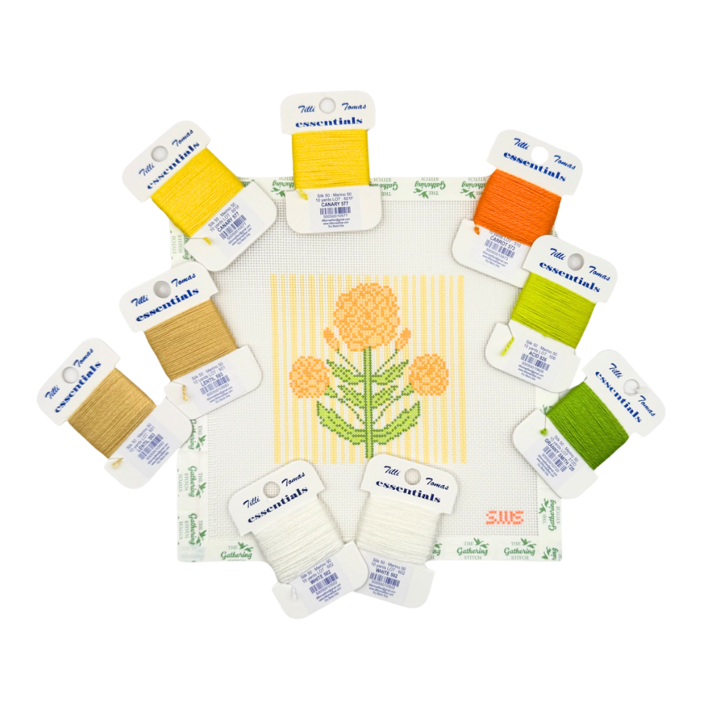 Yellow Block Print Flower w/ 10 Essentials