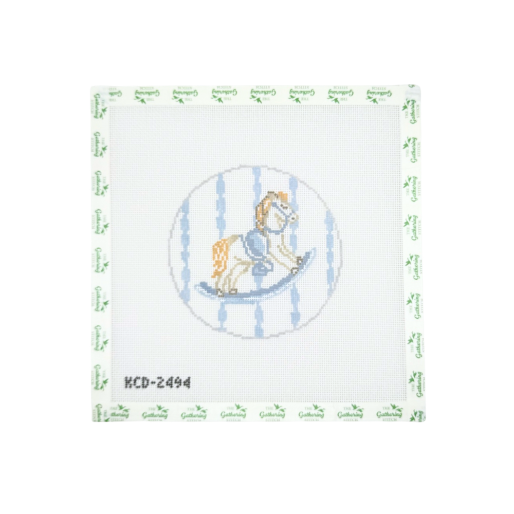 Blue Rocking Horse Round