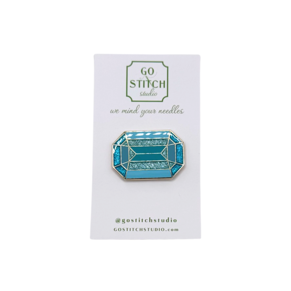 Roosevelt Inspired Aquamarine Needle Minder