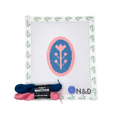 Navy and Pink Block Print Flower w/ Pepper Pot