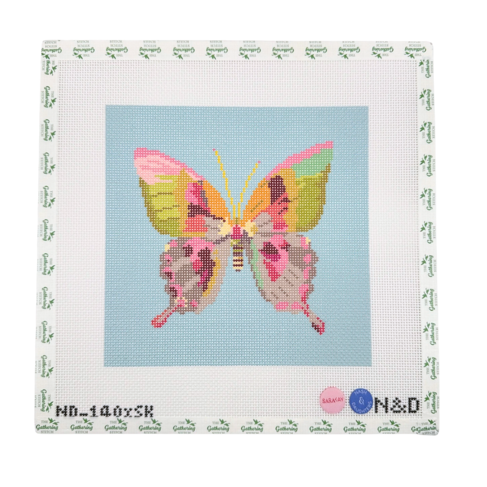 Gold and Green Butterfly 8 inches