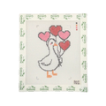 Porch Goose with Heart Balloons