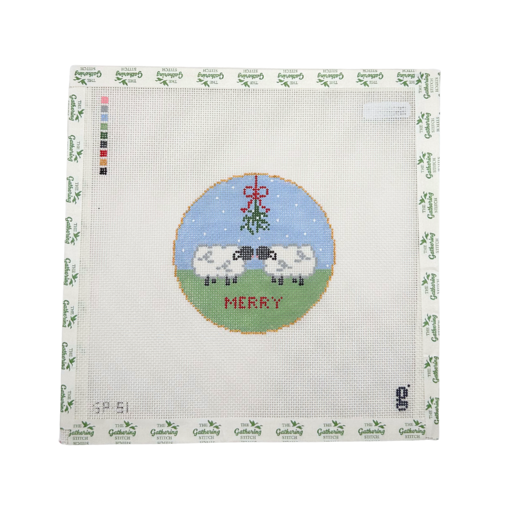 Mistletoe Sheep Canvas