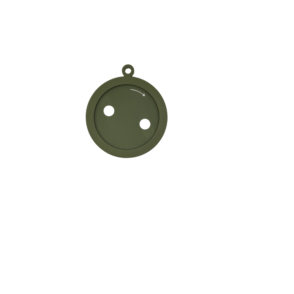 ClickStix Self Finish Dark Green Round Ornament