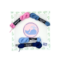 Blue Whale on Pink Canvas w/ 4 Pepper Pots