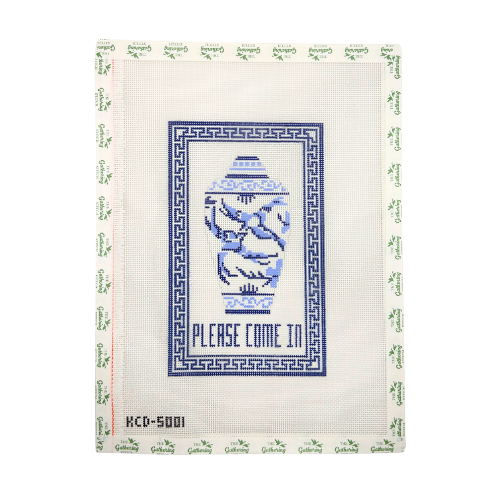 Blue Ginger Jar- Please Come In