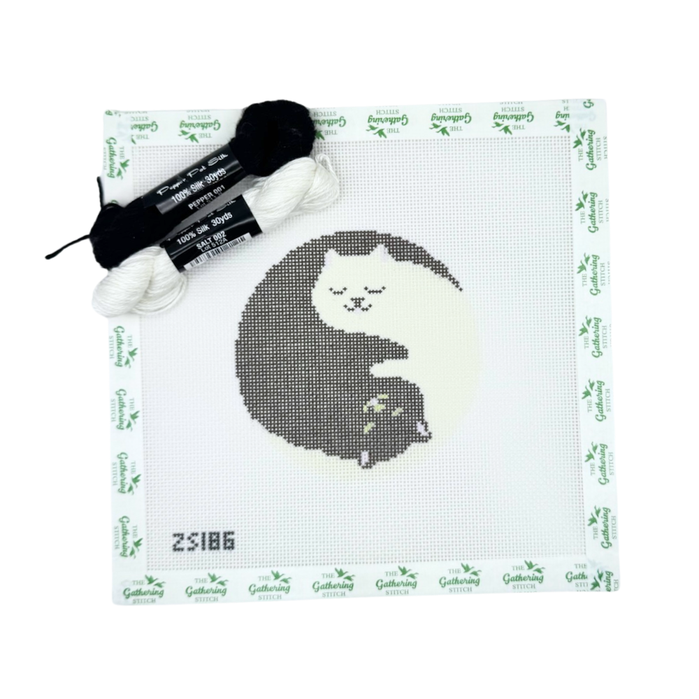 Yin Yang Cuddles Printed Canvas w/ 2 Pepper Pots