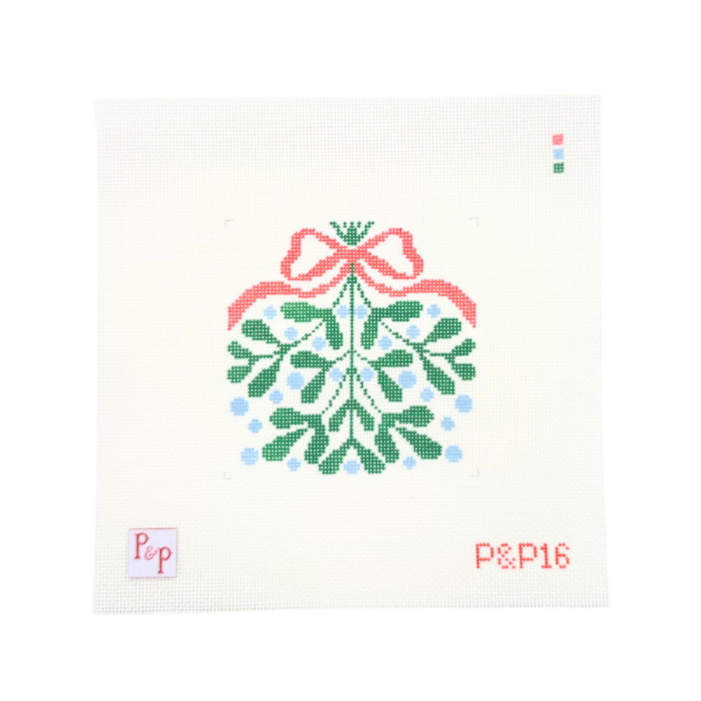 Red Bow Mistletoe Coaster