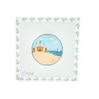Sandcastle Needlepoint Canvas with Stitch Guide