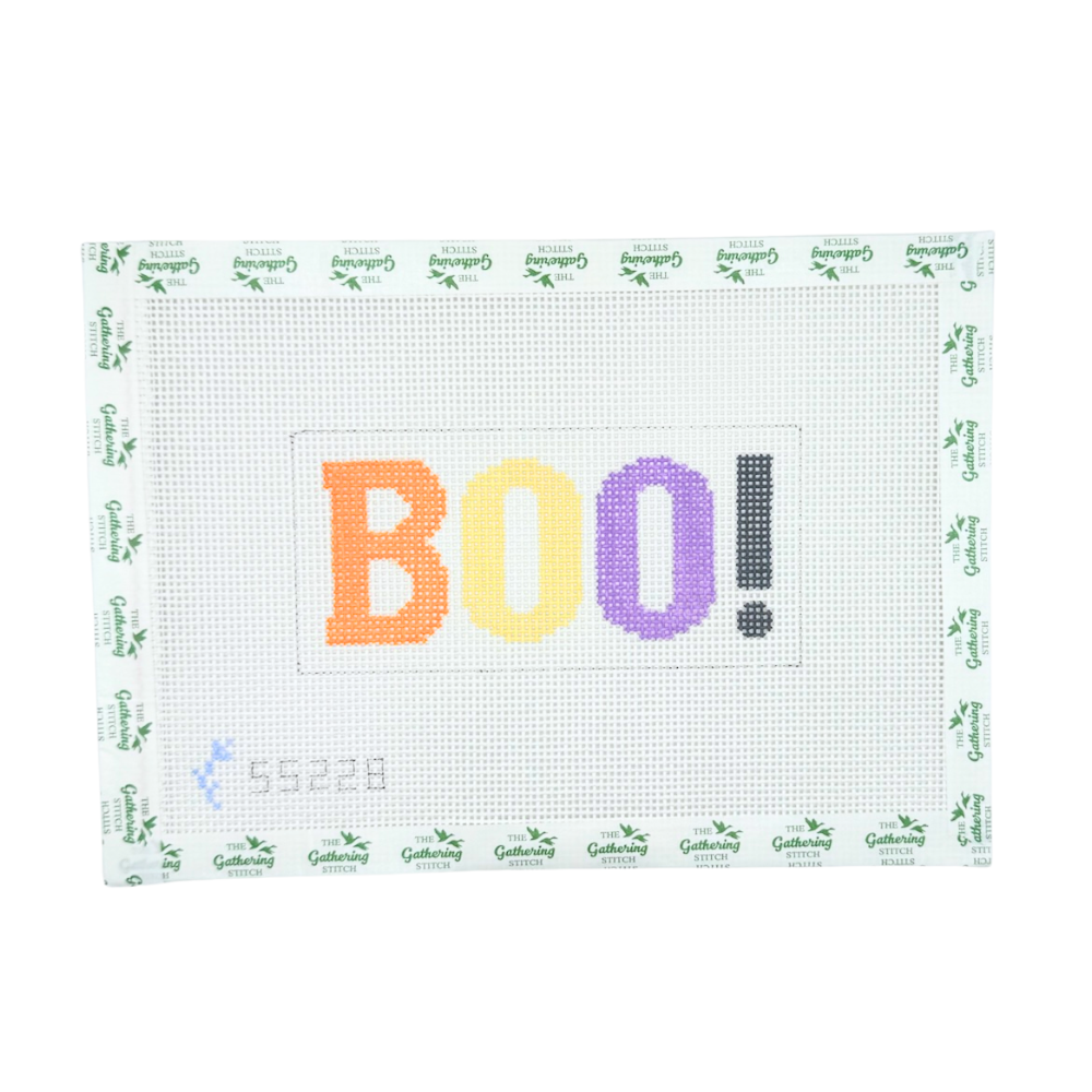Boo Needlepoint Canvas with Stitch Guide