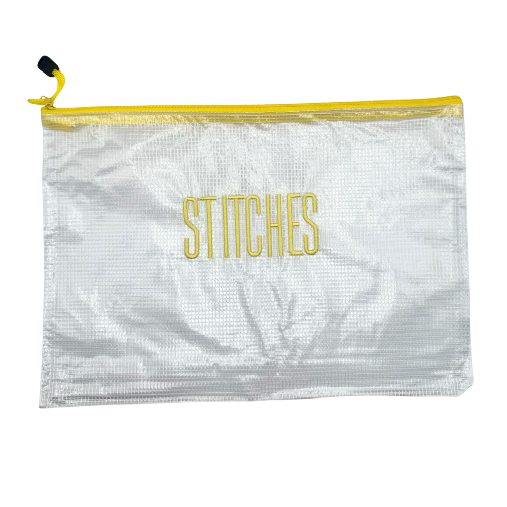 Stitches Zipper Pouch - Yellow