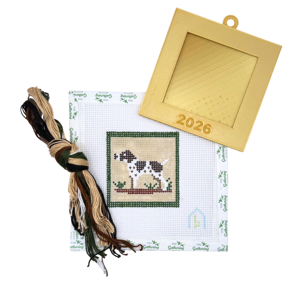 Boone the Bird Dog  w/ threads and self finish ornament